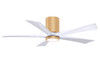 Matthews Fan Company - IR5HLK-LM-MWH-52 - 52Ceiling Fan - Irene-5HLK - Light Maple