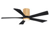 Matthews Fan Company - IR5HLK-LM-BK-52 - 52Ceiling Fan - Irene-5HLK - Light Maple