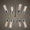 Uttermost - 21538 - Eight Light Linear Pendant - Telesto - Textured Black With Antique Brass