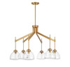 Savoy House - 1-9841-6-322 - Six Light Chandelier - Corbin - Warm Brass