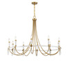 Savoy House - 1-7712-10-195 - Ten Light Chandelier - Mayfair - Warm Brass and Chrome