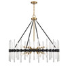 Savoy House - 1-1934-12-143 - 12 Light Chandelier - Santiago - Matte Black with Warm Brass Accents