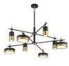 Savoy House - 1-1637-8-143 - LED Chandelier - Ashor - Matte Black with Warm Brass Accents