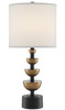 Currey and Company - 6000-0509 - One Light Table Lamp - Chastain - Antique Brass/Black