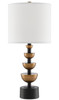 Currey and Company - 6000-0509 - One Light Table Lamp - Chastain - Antique Brass/Black