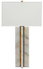Currey and Company - 6000-0250 - One Light Table Lamp - Khalil - Marble/Antique Brass