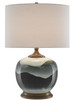 Currey and Company - 6000-0109 - One Light Table Lamp - Boreal - White/Green/Antique Brass
