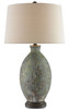 Currey and Company - 6000-0050 - One Light Table Lamp - Remi - Green/Dark Red/Bronze Gold