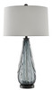 Currey and Company - 6000-0027 - One Light Table Lamp - Nightcap - Blue-Gray/Clear/Black