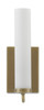 Currey and Company - 5800-0010 - One Light Wall Sconce - Bagno - Antique Brass/Opaque Glass