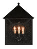 Currey and Company - 5500-0002 - Three Light Outdoor Wall Sconce - Ripley - Midnight