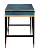 Currey and Company - 3000-0208 - Desk - Kallista - Dark Sapphire/Caviar Black/Antique Brass