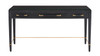 Currey and Company - 3000-0207 - Desk - Verona - Black Lacquered Linen/Champagne