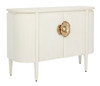 Currey and Company - 3000-0201 - Demi-Lune - Briallen - Cerused White/Brass