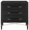 Currey and Company - 3000-0065 - Chest - Verona - Black Lacquered Linen/Champagne