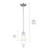 Kichler - 52444NI - One Light Mini Pendant - Erma - Brushed Nickel