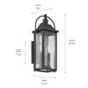 Kichler - 49714BKT - Two Light Outdoor Wall Mount - Harbor Row - Textured Black