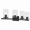 Kichler - 45498BKCLR - Four Light Bath - Crosby - Black