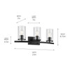 Kichler - 45497BKCLR - Three Light Bath - Crosby - Black