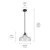 Kichler - 43906BK - One Light Pendant - Avery - Black