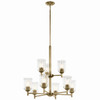 Kichler - 43672NBRCLR - Nine Light Chandelier - Shailene - Natural Brass