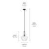 Kichler - 42141BK - One Light Pendant - Everly - Black