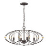 Crystorama - ZUC-A9034-EB-GA - Four Light Chandelier - Zucca - English Bronze / Antique Gold
