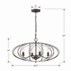 Crystorama - ZUC-A9034-EB-GA - Four Light Chandelier - Zucca - English Bronze / Antique Gold