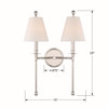 Crystorama - RIV-383-PN - Two Light Wall Sconce - Riverdale - Polished Nickel