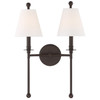 Crystorama - RIV-383-DB - Two Light Wall Sconce - Riverdale - Dark Bronze