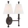 Crystorama - RIV-383-DB - Two Light Wall Sconce - Riverdale - Dark Bronze