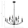 Crystorama - MIL-8012-BK - 12 Light Chandelier - Mila - Black