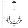 Crystorama - MIL-8005-BK - Five Light Chandelier - Mila - Black