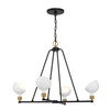 Crystorama - GIG-814-BK-AG - Four Light Chandelier - Gigi - Black / Aged Brass