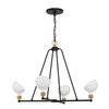 Crystorama - GIG-814-BK-AG - Four Light Chandelier - Gigi - Black / Aged Brass
