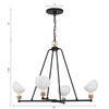 Crystorama - GIG-814-BK-AG - Four Light Chandelier - Gigi - Black / Aged Brass