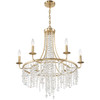 Crystorama - GAB-B7306-GA - Six Light Chandelier - Gabrielle - Antique Gold