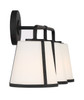 Crystorama - FUL-913-BK - Three Light Bath - Fulton - Black
