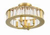 Crystorama - FAR-6000-AG - Four Light Semi Flush Mount - Farris - Aged Brass