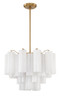 Crystorama - ADD-306-AG-WH - Six Light Chandelier - Addis - Aged Brass