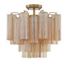 Crystorama - ADD-300-AG-AM_CEILING - Four Light Semi Flush Mount - Addis - Aged Brass