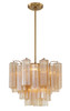 Crystorama - ADD-300-AG-AM - Four Light Chandelier - Addis - Aged Brass