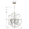 Crystorama - 9219-OS-CL-MWP - Six Light Chandelier - Solaris - Olde Silver