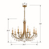 Crystorama - 8828-GA-CL-S - Eight Light Chandelier - Bridgehampton - Antique Gold