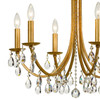 Crystorama - 8826-GA-CL-SAQ - Six Light Chandelier - Bridgehampton - Antique Gold