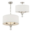 Crystorama - 8005-PN_CEILING - Three Light Semi Flush Mount - Mirage - Polished Nickel