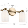 Kichler - 55201CPZ - Two Light Bath - Shae - Champagne Bronze