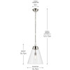 Kichler - 52662PNCLR - One Light Pendant - Marsailli - Polished Nickel