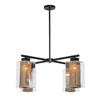 Hubbardton Forge - 364213-SKT-MULT-80-70-ZM0093 - Four Light Outdoor Pendant - Polaris - Coastal Black