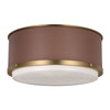 Visual Comfort Studio - LF1062TWB - Two Light Flush Mount - Marlowe - Time Worn Brass